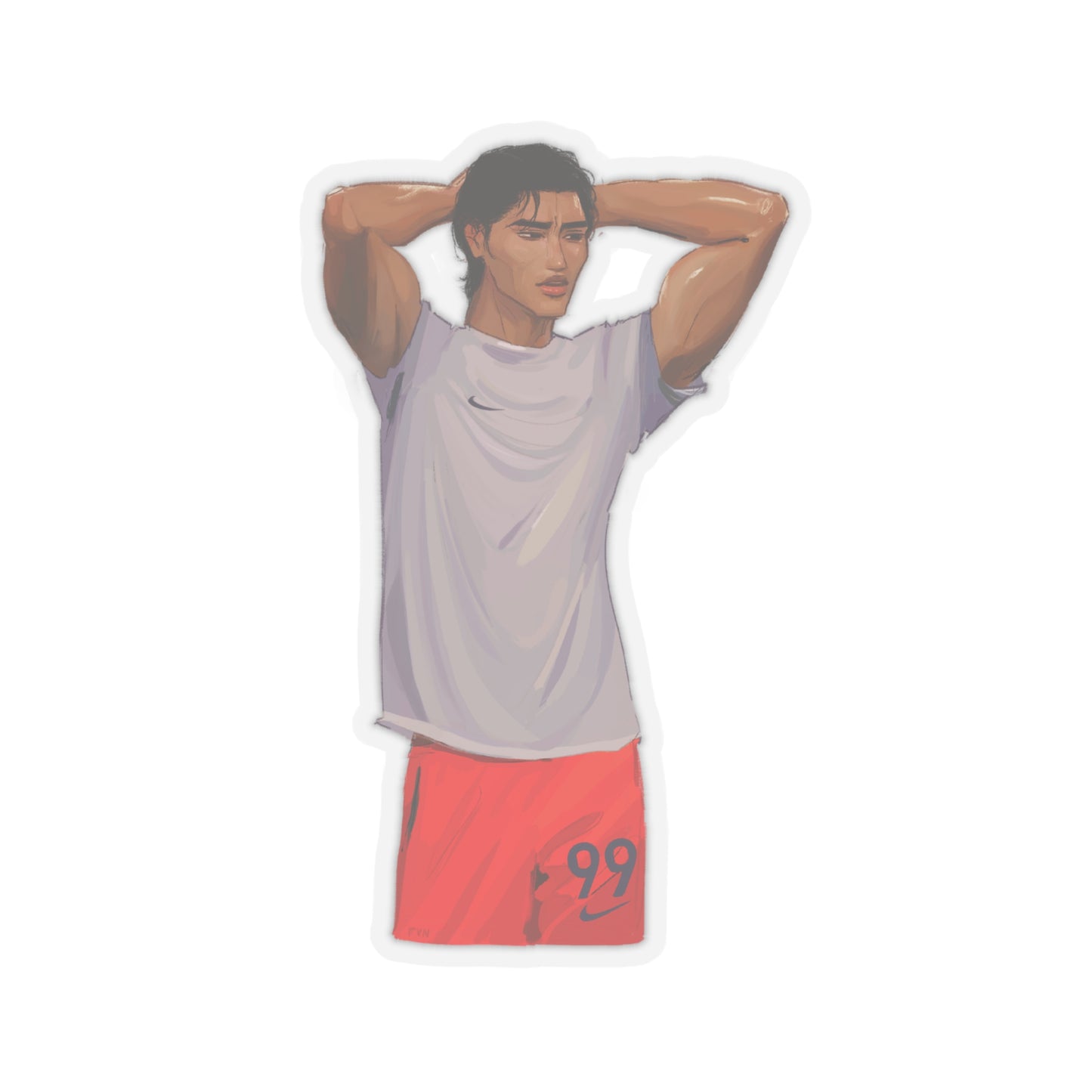 Standing Soccer Miguel Sticker