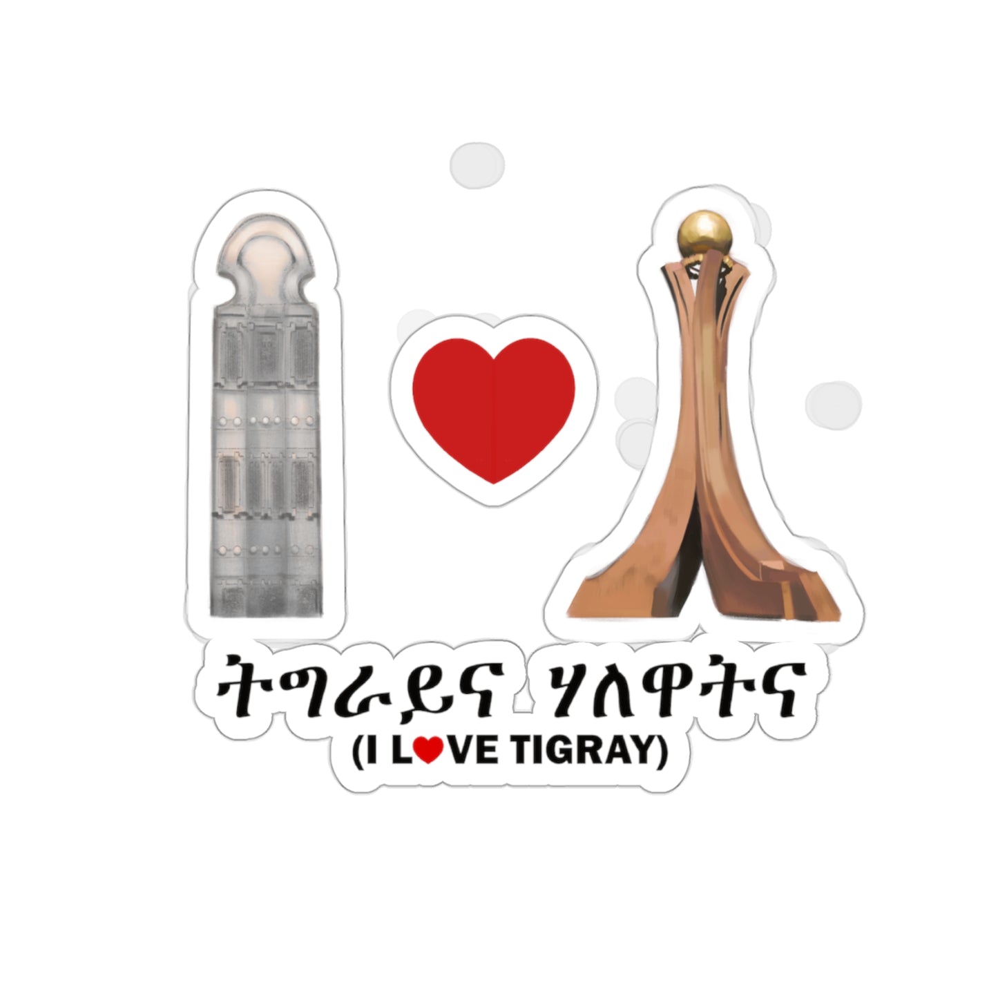 I Love Tigray Sticker