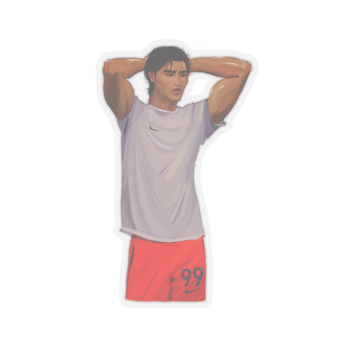 Standing Soccer Miguel Sticker