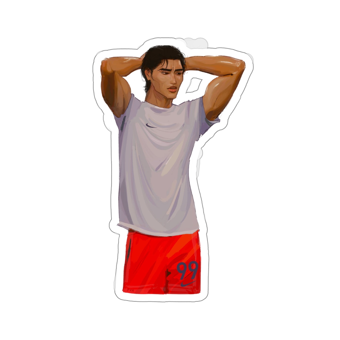 Standing Soccer Miguel Sticker